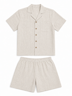 Men's Short-Sleeve Hemp Sleepwear Set